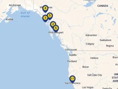 Mapa plavby